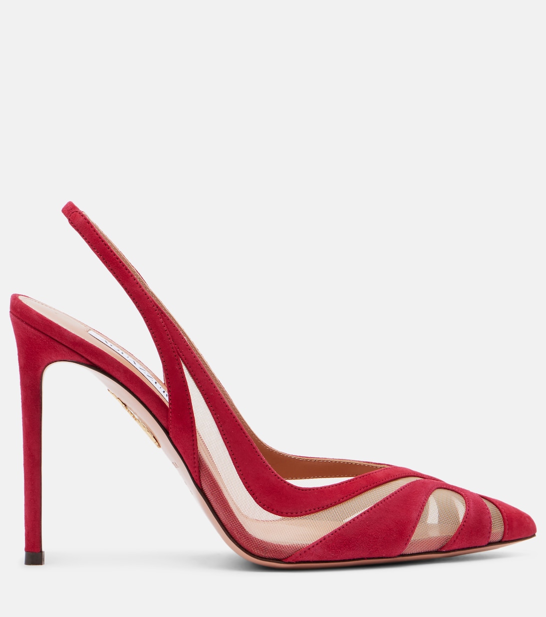 Лодочки Lune Sling 105 с ремешком на пятке Aquazzura, Pomegranate Eur — фото 4