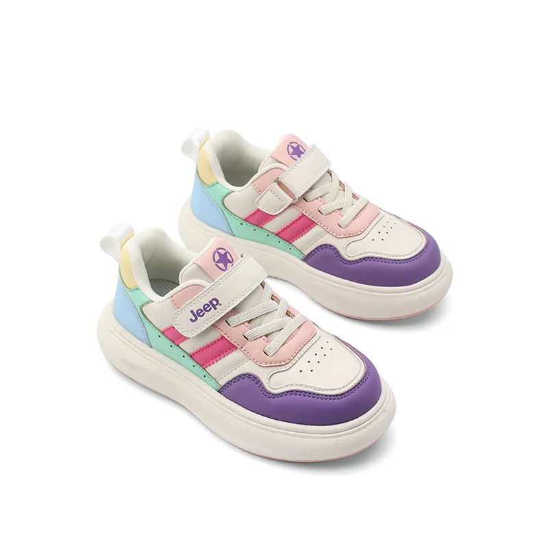 Детские скейтерские кроссовки low top из искусственной кожи, антиударные, износостойкие и дышащие Jeep, Dream Pink — фото 4