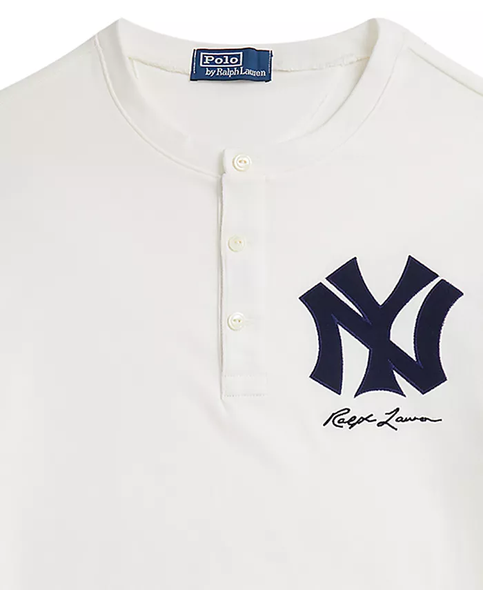Мужская футболка Yankees с длинными рукавами Polo Ralph Lauren, белый — фото 3