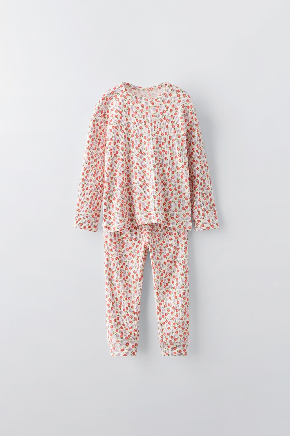 

2-6 лет/пижама с цветочным рисунком ZARA, коралловый