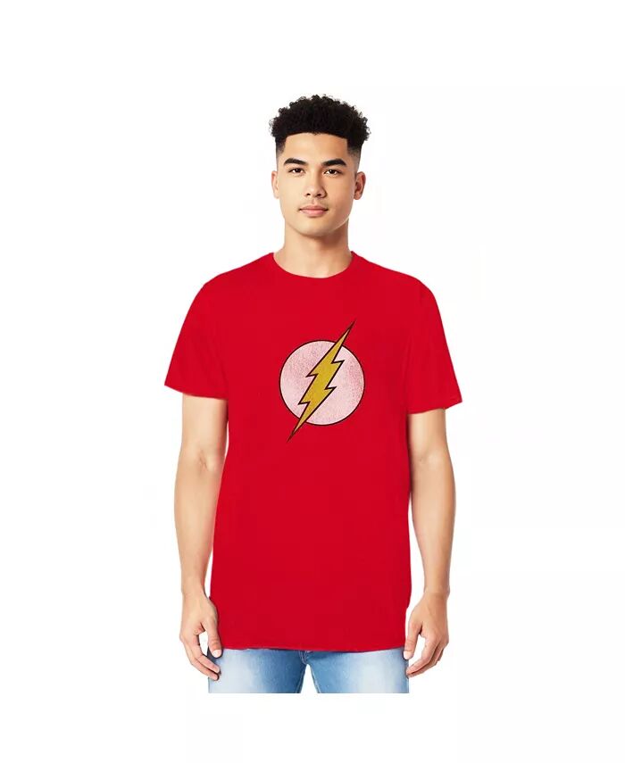 

Мужская футболка DC Comics Rough Logo Adult Heather Flash, красный