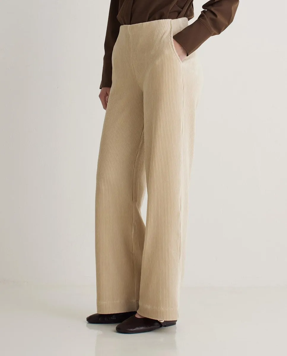 

Женские широкие брюки с молнией и боковыми карманами Yerse, бежевый