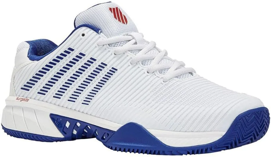 K-Swiss Мужские теннисные кроссовки Hypercourt Express для грунтовых и песчаных кортов, белые — фото 3