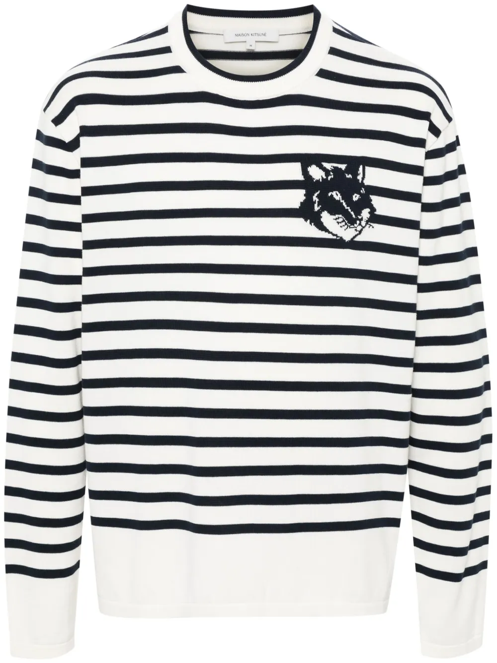 

Джемпер с декором Fox Maison Kitsuné, синий