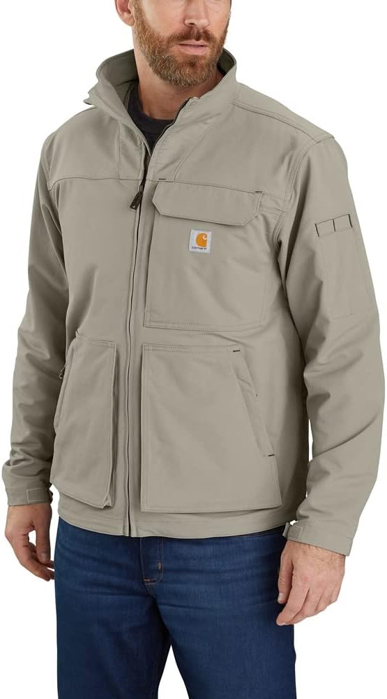 

Мужская куртка Carhartt 105342 Super Dux свободного кроя с воротником-стойкой, легкая, Greige