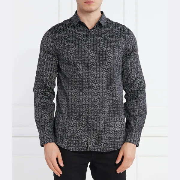

Рубашка стандартного кроя Armani Exchange, черный