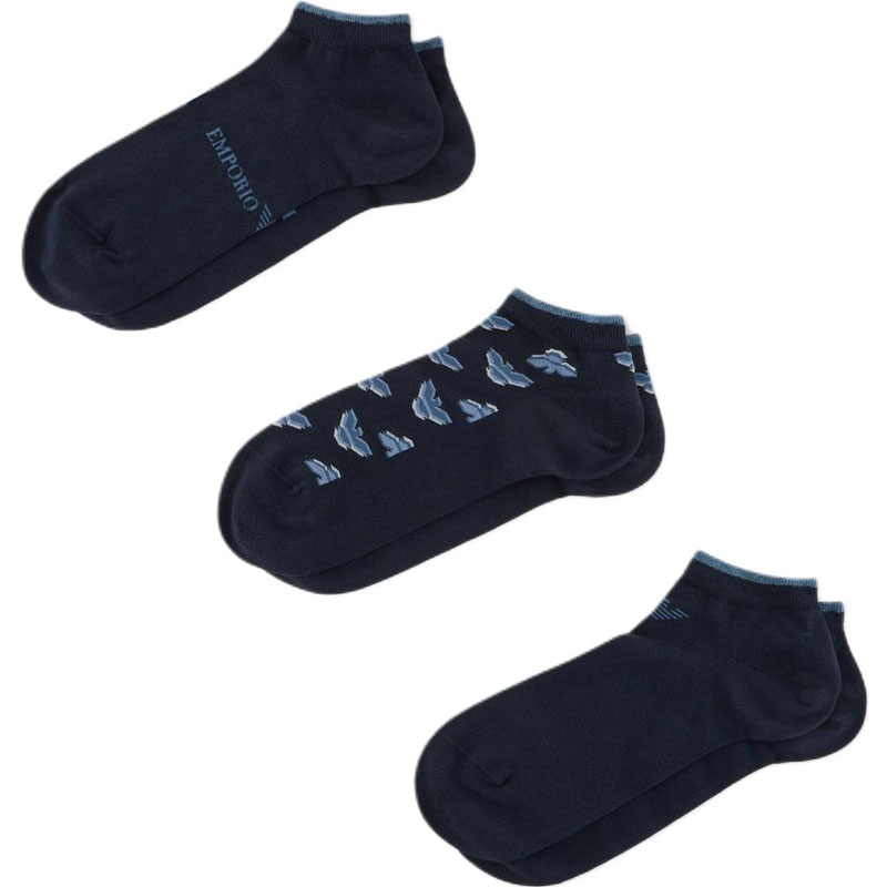 EMPORIO ARMANI Носки мужские 3 пары Navy Blue