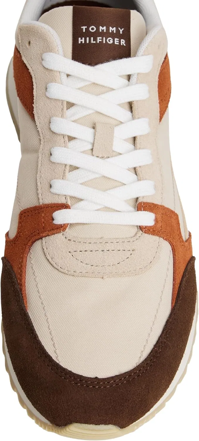 Мужские низкие кроссовки Tommy Hilfiger New Runner Eva Mix Fm0fm05465, White Classic Beige Legacy Brown — фото 4