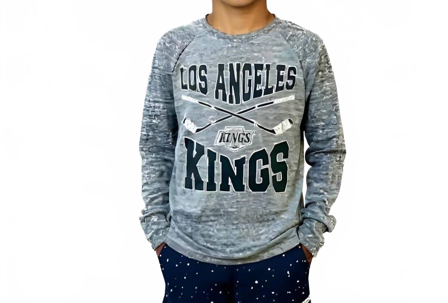 

Футболка с длинным рукавом Classic Cross для мальчиков, серая La Kings, серый