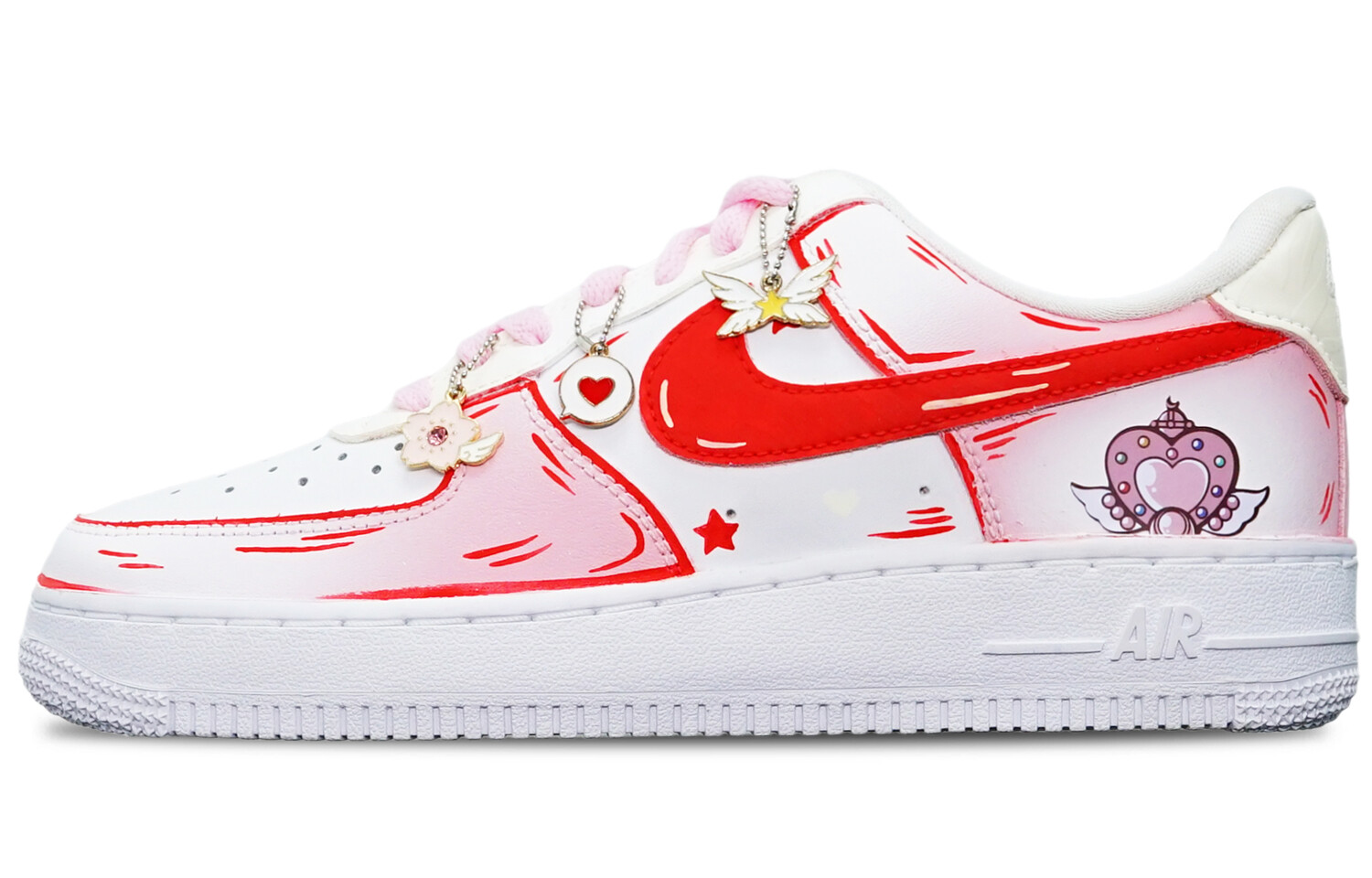 

Кроссовки Nike Air Force 1 Skateboard Shoes Women's Low-Top Pink/White, Розовый, Кроссовки Nike Air Force 1 Skateboard Shoes Women's Low-Top Pink/White