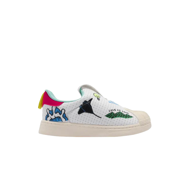 

Кроссовки adidas Aaron Kai x Superstar 360 Primeblue Infant 'Pop Art Style Waves', белый