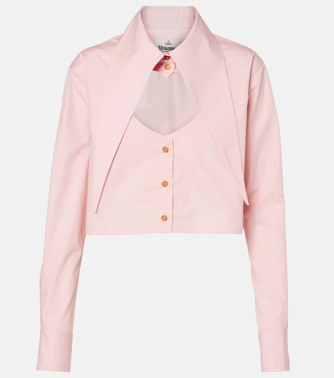 

Рубашка из хлопка Cut Off Heart Vivienne Westwood, розовый
