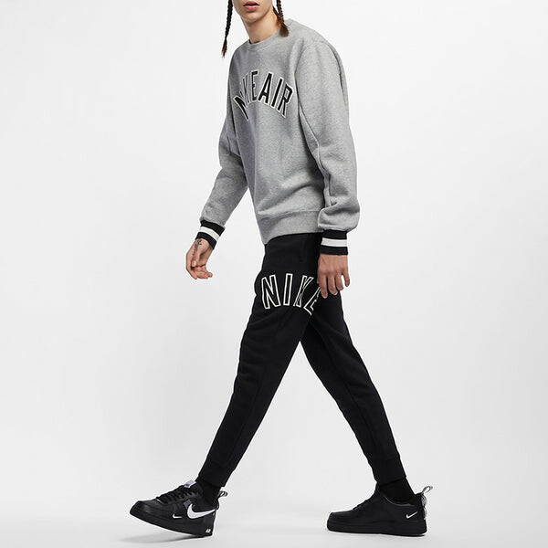 Спортивные штаны Nike Casual Sports Slim Fit Fleece Long Pants Black, черный — фото 4