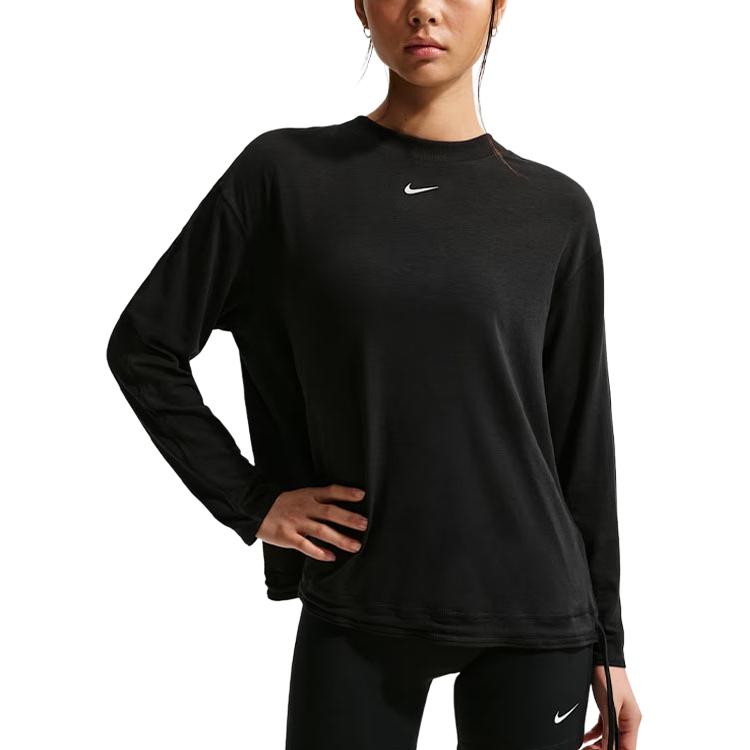 

Nike Футболка женская Black с круглым вырезом, Черный, Nike Футболка женская Black с круглым вырезом