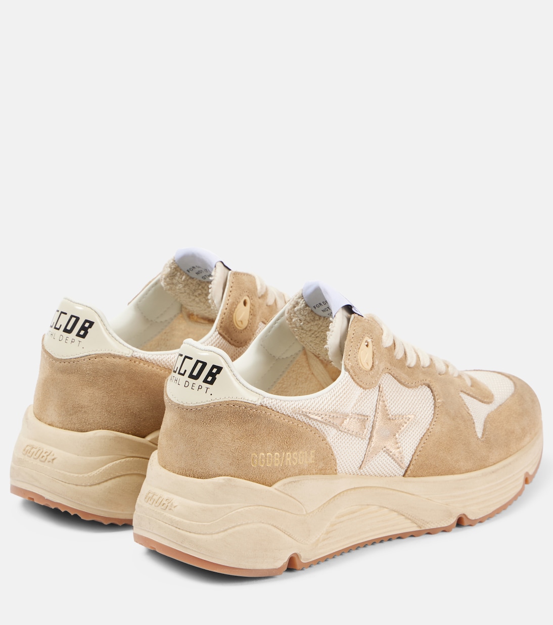 Кожаные кроссовки Running Sole Golden Goose, Cream/Desert Beige/Gold/Talco — фото 2