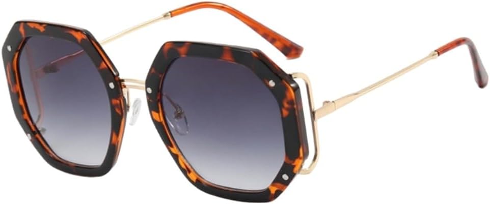 

Женские солнцезащитные очки с большой оправой, для поездок на работу, универсальные солнцезащитные очки для активного отдыха, модные солнцезащитные очки с защитой от УФ-излучения UV400 UJNHGQ, Leopard Gray