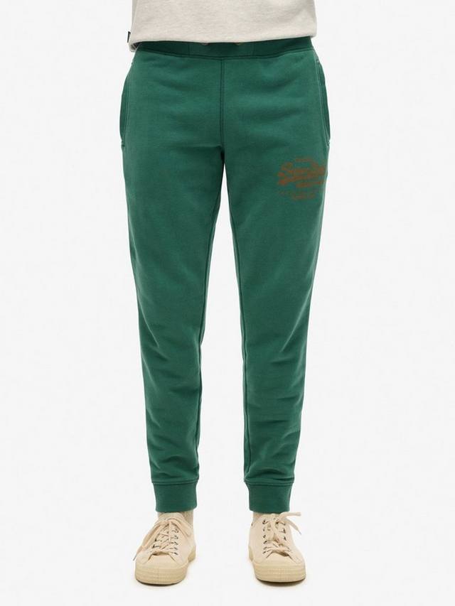Классические спортивные брюки с винтажным логотипом Superdry, Pine Green — фото 4