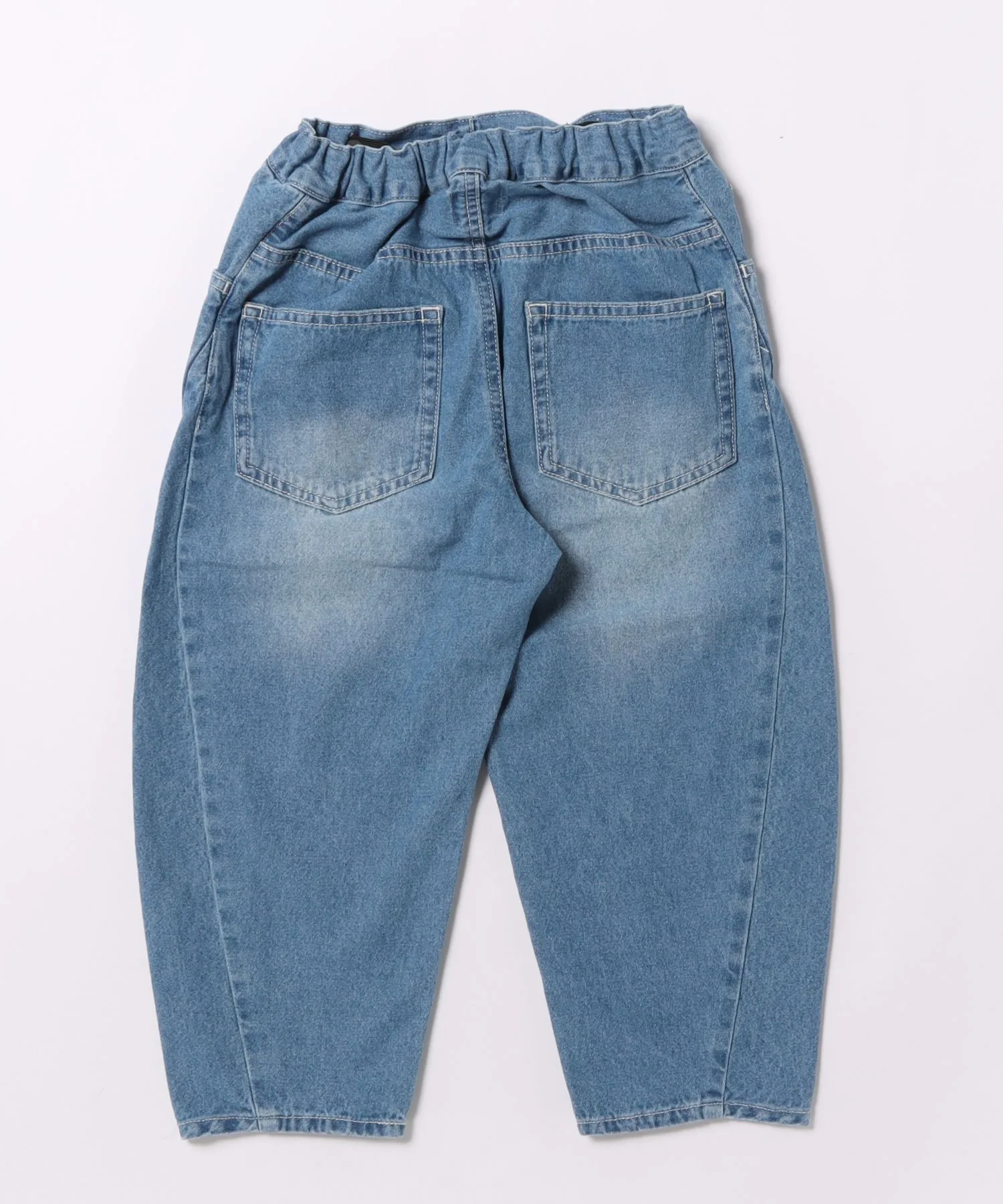 Детские штаны джинсовые бочкообразные 8oz Denim Barrel Leg Long Pants GROOVY COLORS синие — фото 3