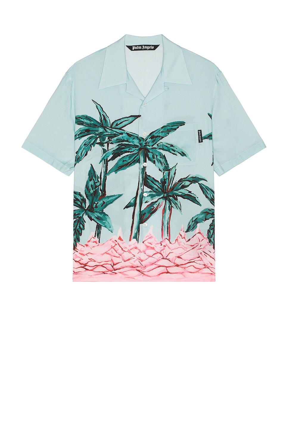 

Рубашка для боулинга Palms Row Palm Angels, светло-голубой/зеленый