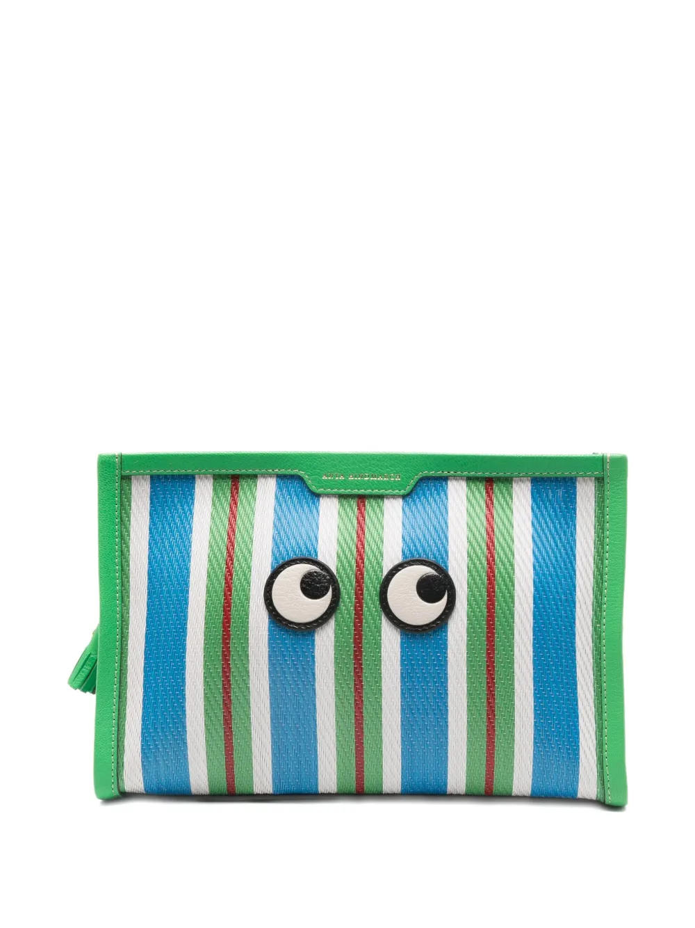 

Косметичка в полоску Anya Hindmarch, зеленый