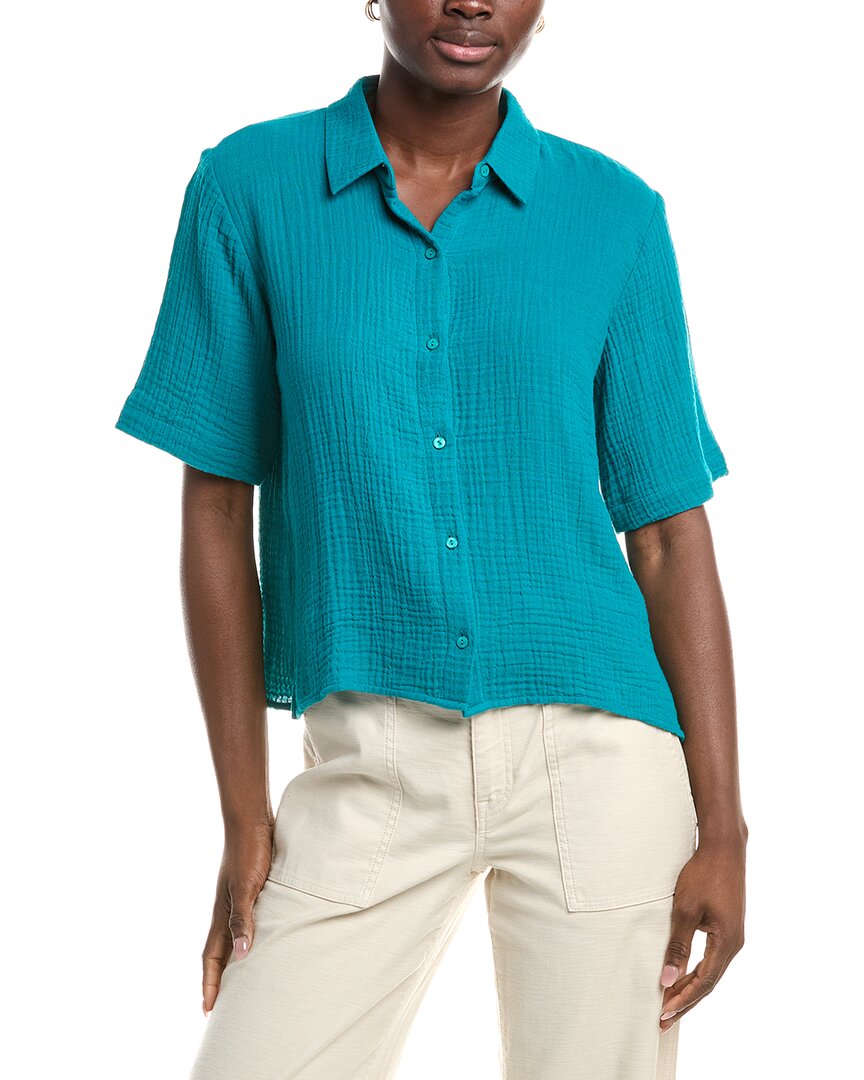 

EILEEN FISHER Классическая рубашка с воротником, зеленый