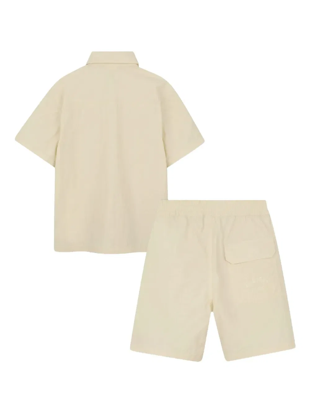 Комплект из рубашки и шорт с накладными карманами Givenchy Kids, бежевый — фото 2
