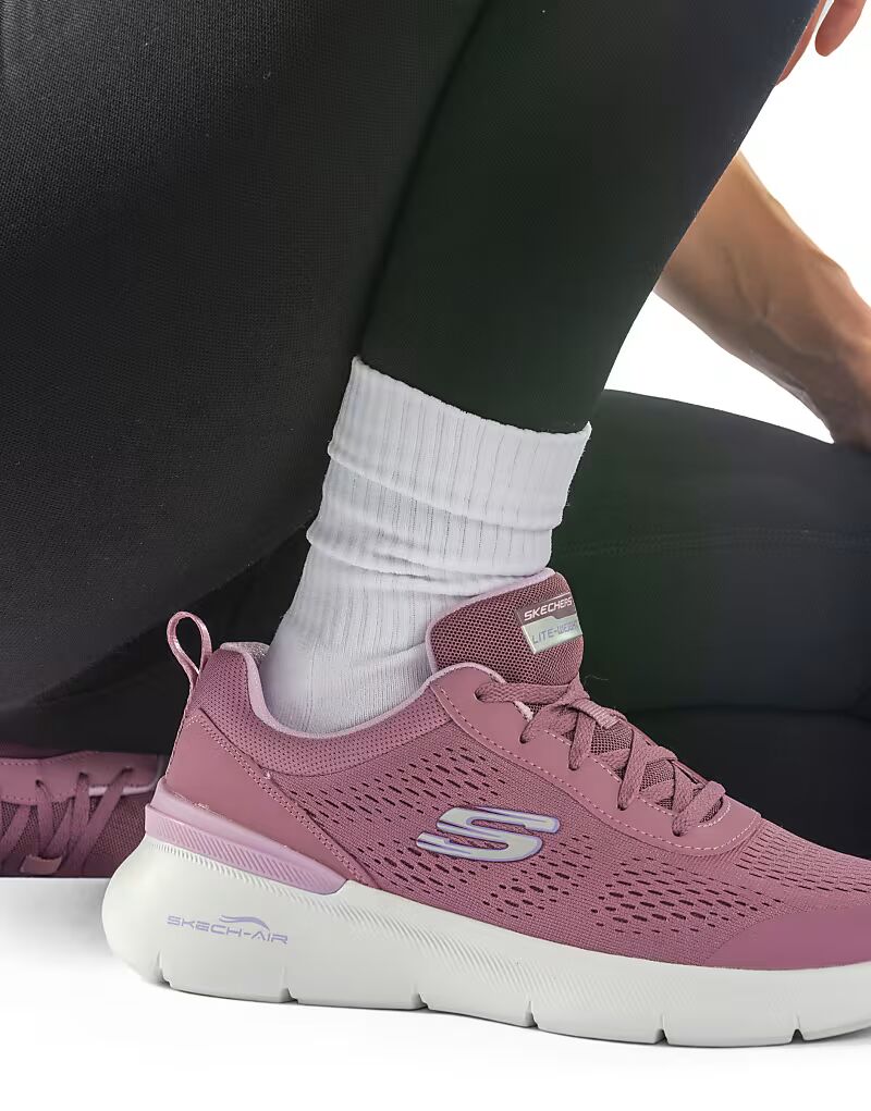 Кроссовки Skechers Skech-air dynamight 2.0 new heights в лиловом цвете — фото 4