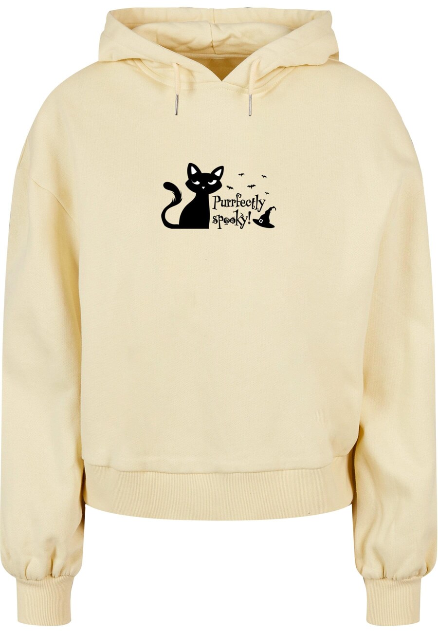 

Толстовка Merchcode Halloween - Purrfectly Spooky, цвет Champagne