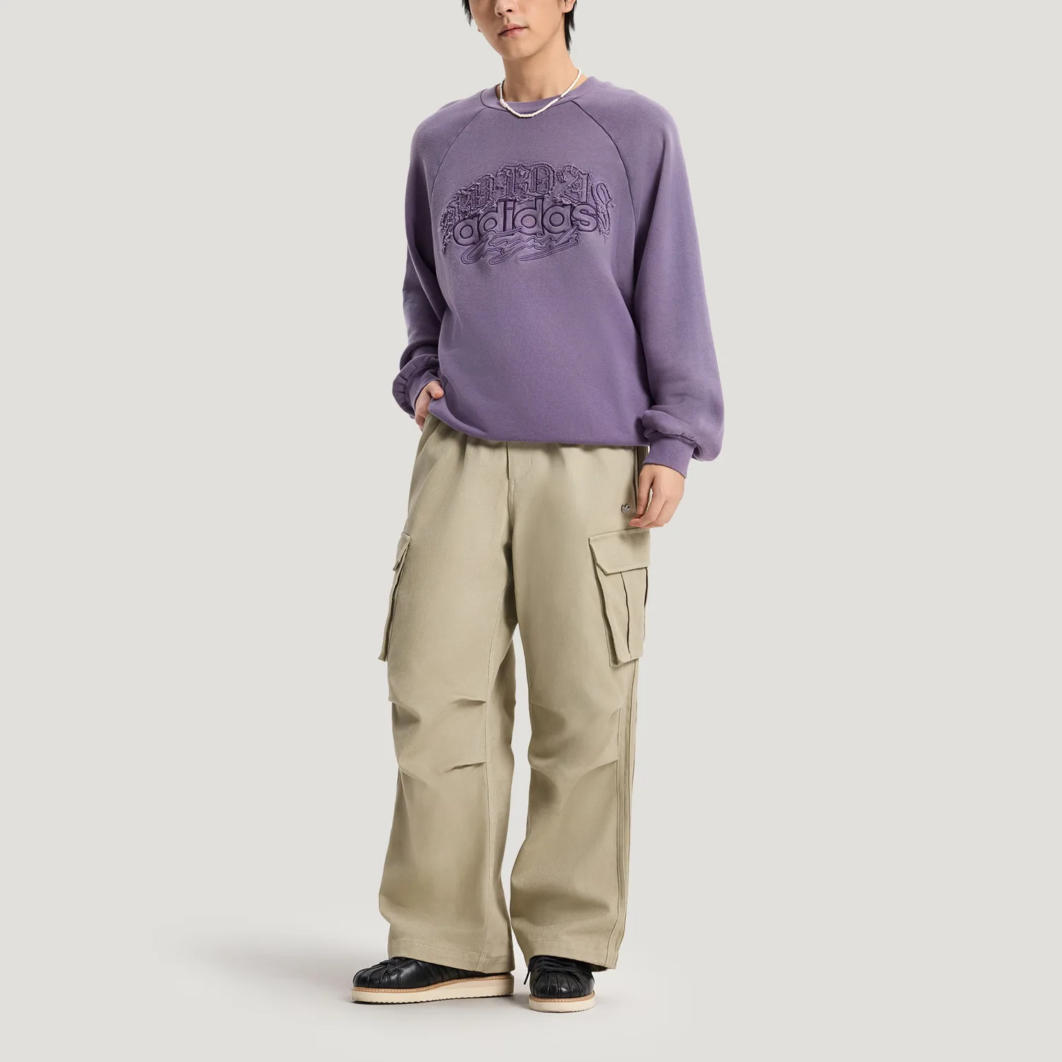 Толстовка FW25 CREW SWEAT мужская Adidas Originals, темно-фиолетовый — фото 4