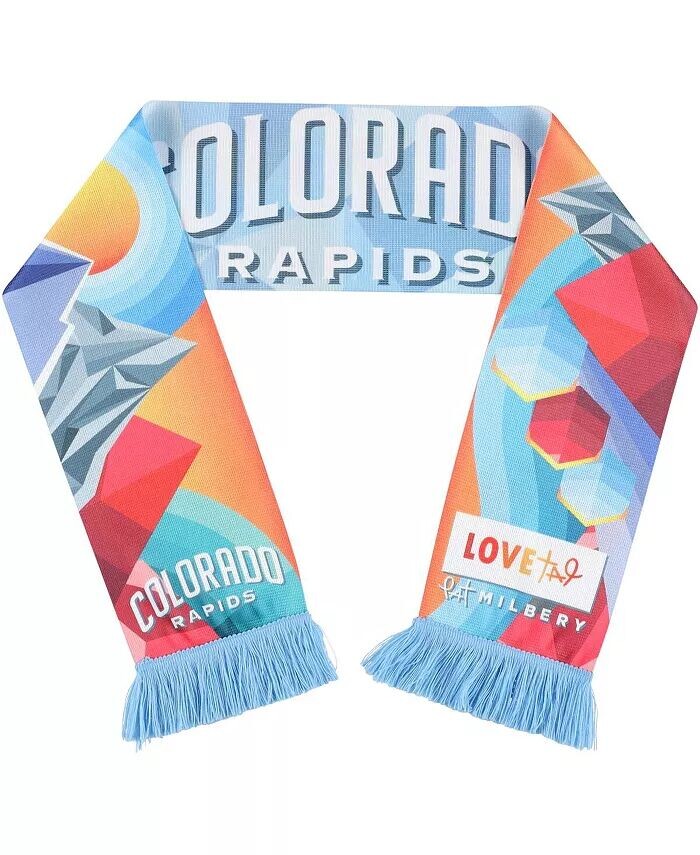 

Мужской и женский двусторонний шарф из джерси Colorado Rapids с крючками Ruffneck Scarves