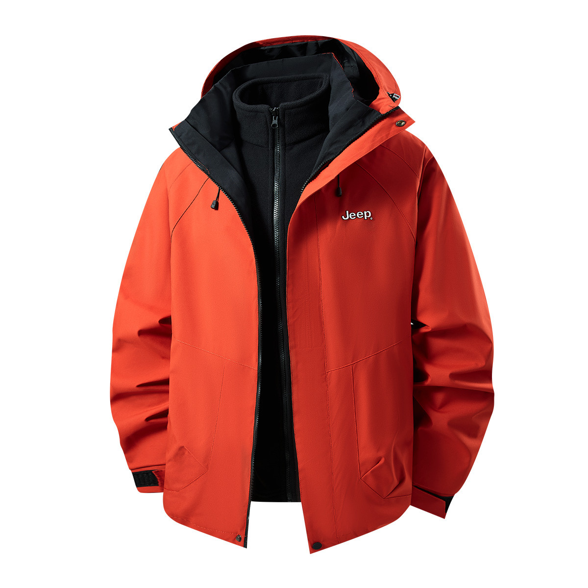 

Куртка Star Shadow унисекс с капюшоном утепленная в стиле ворквеар Jeep, розовыйfinch красный