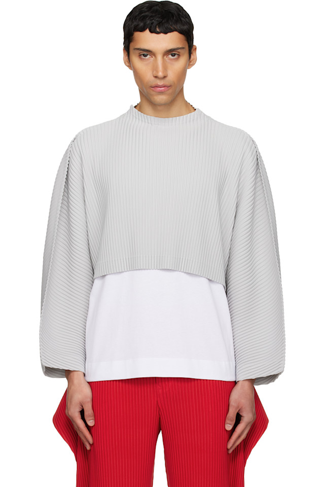 

Homme Plissé Issey Miyake Складки серого цвета, 1 верх