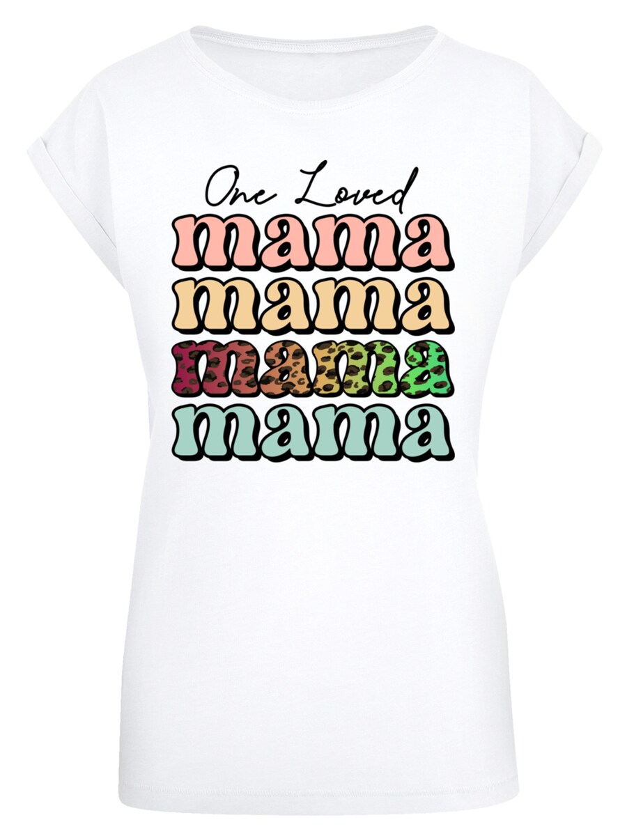 

Рубашка F4NT4STIC Mothers Day Mama Typography Leopard Print Pastel, белый