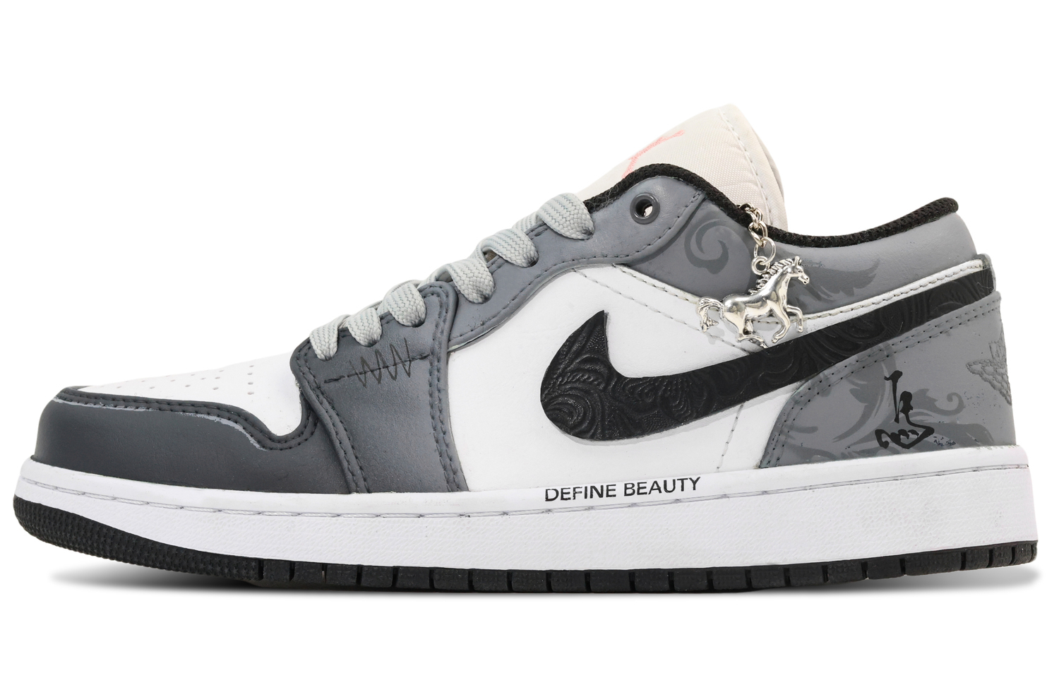 

Jordan Кроссовки Air 1 из синтетической кожи, универсальные низкие винтажные баскетбольные кроссовки, унисекс, серый