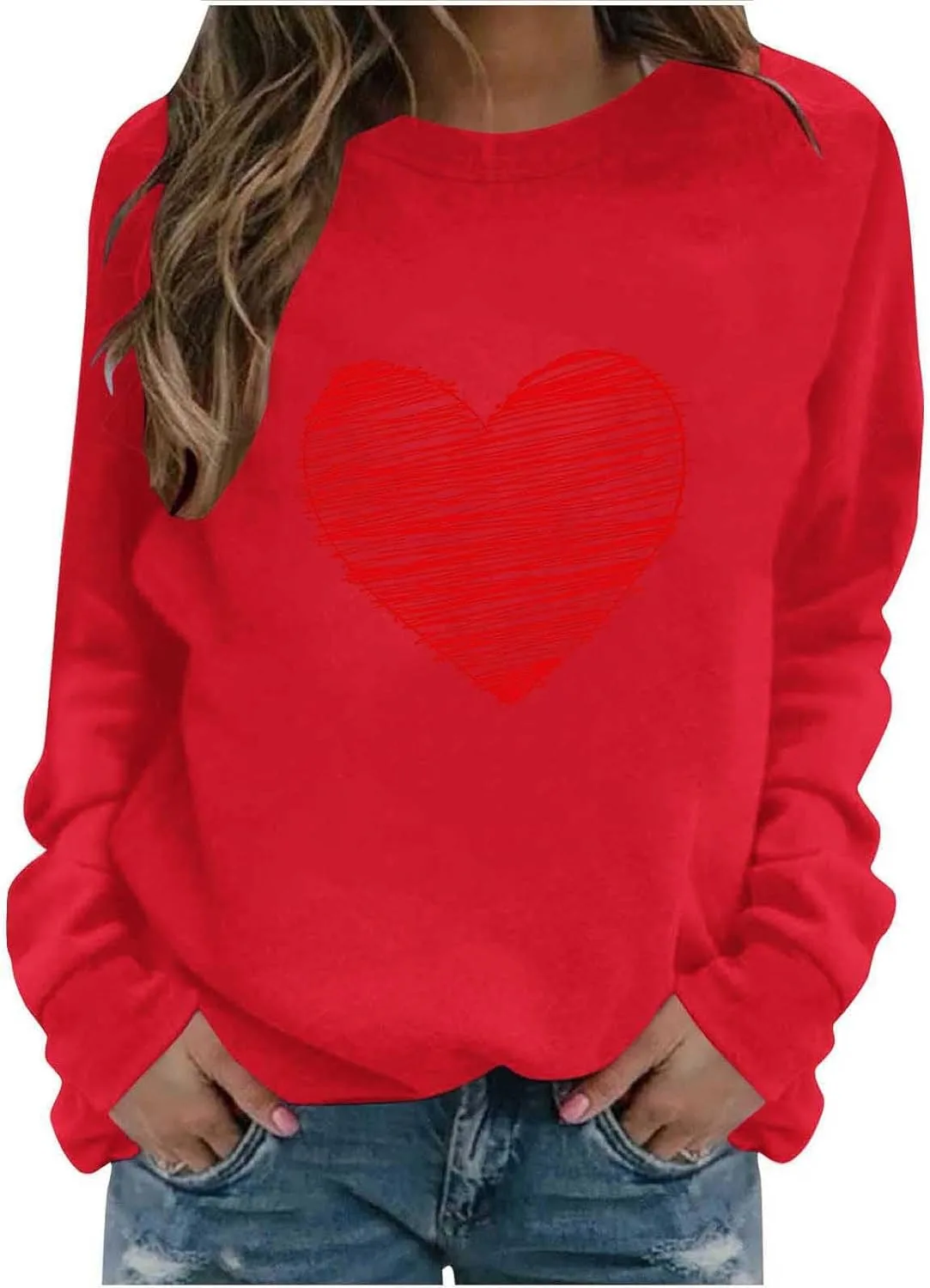 Свитшот Valentines Day с принтом Love Heart