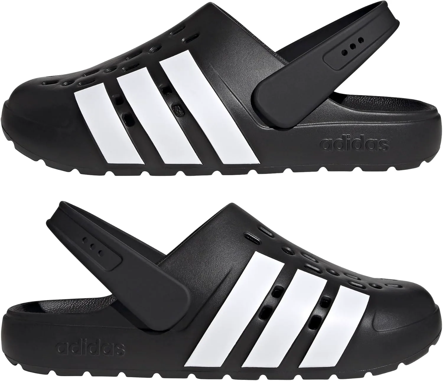 Унисекс сабо Adidas Adilette 2.0, черно-белый — фото 4