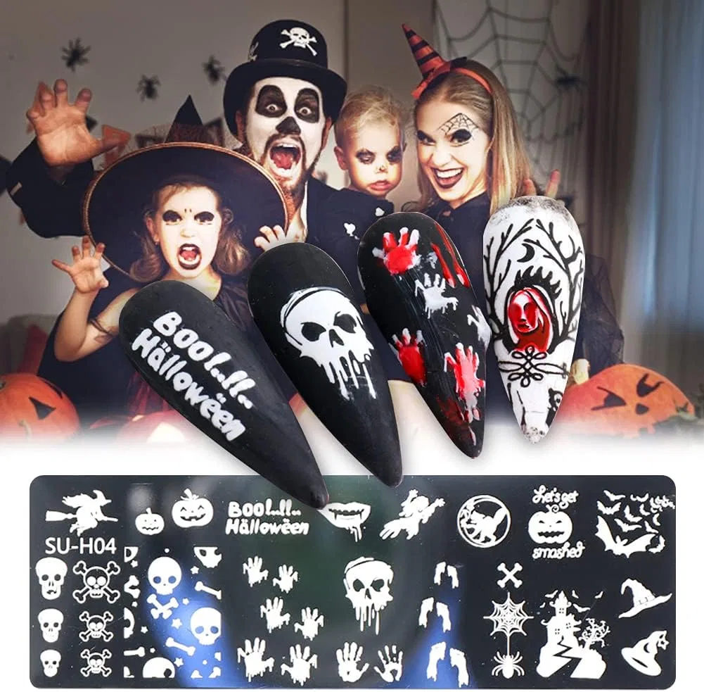 Набор трафаретов для стемпинга ногтей, 6 шт. Ikasus, Halloween Theme — фото 4