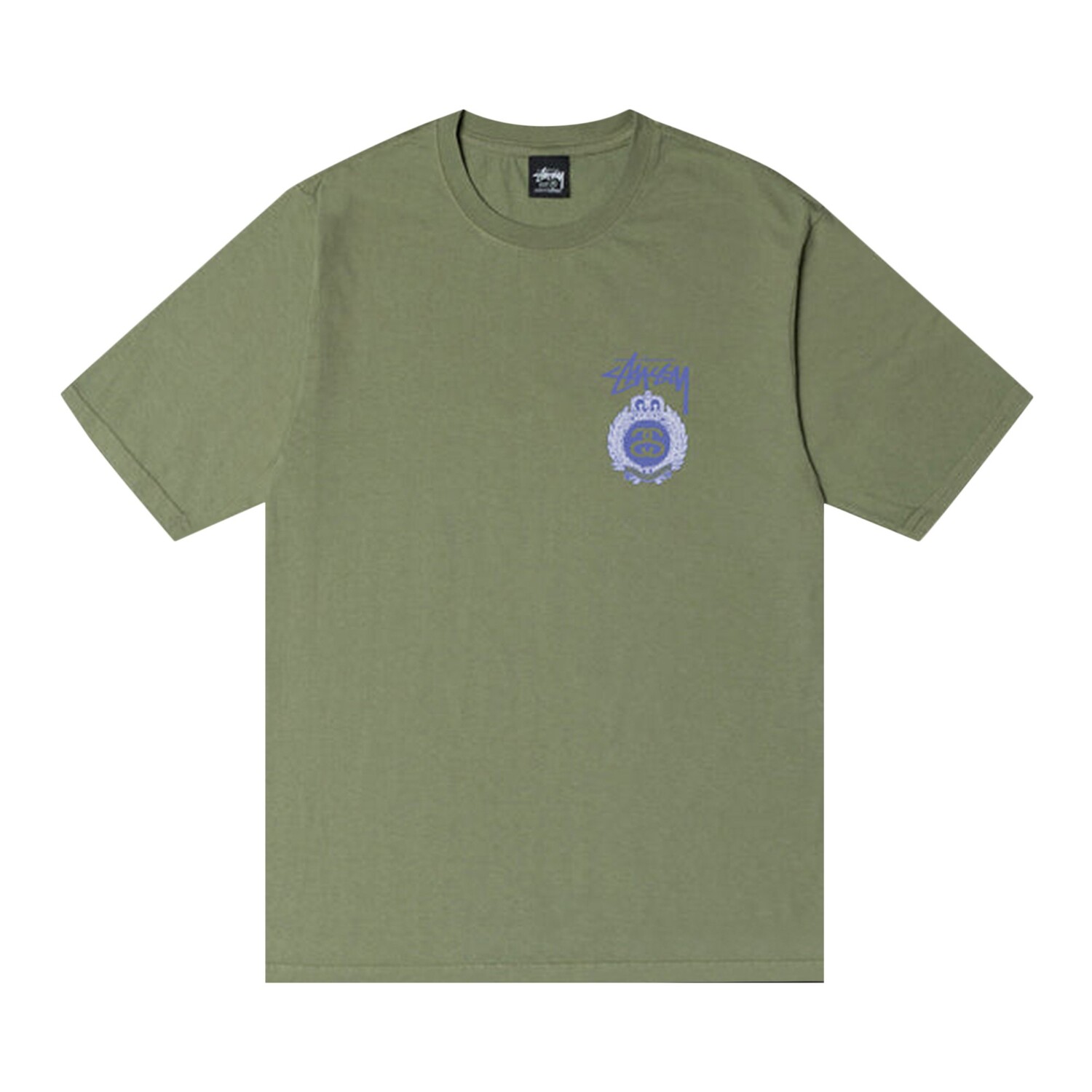 

Футболка Stussy Crown Wreath, окрашенная в пигмент, Артишок