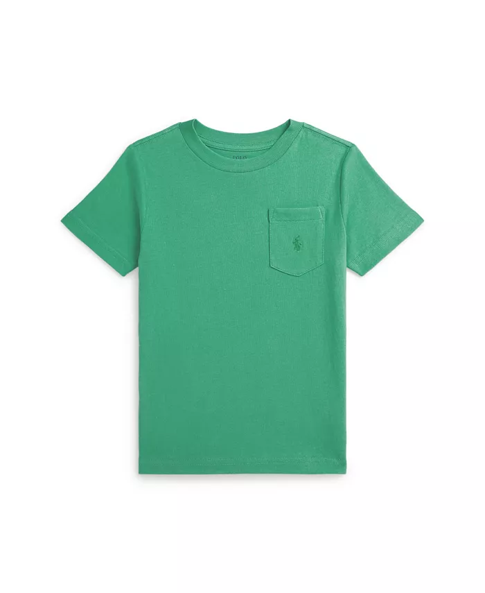 

Футболка с карманом для малышей и мальчиков Jersey Pocket Polo Ralph Lauren, зеленый