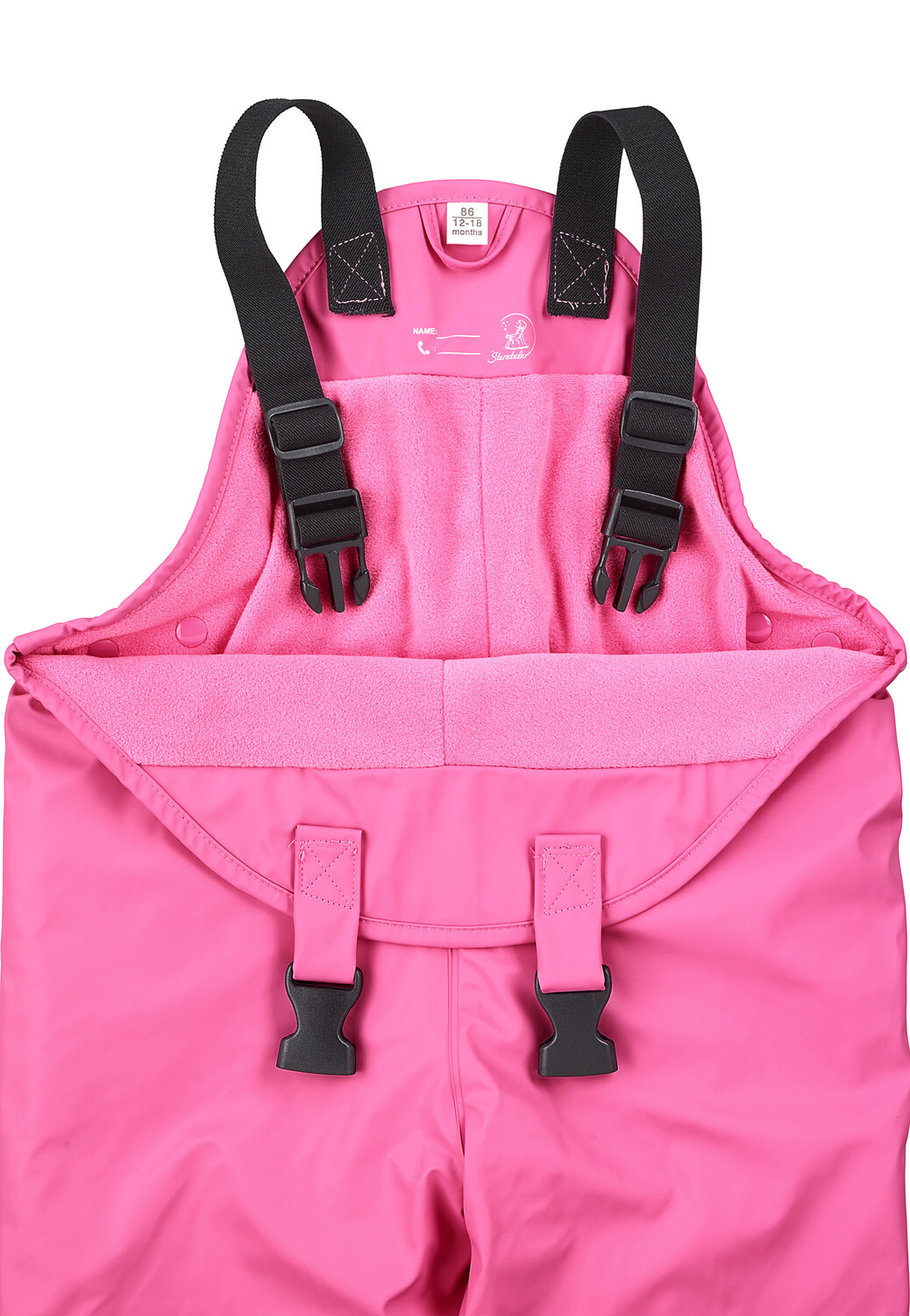 Водонепроницаемые брюки Sterntaler Regenträgerhose gefüttert, цвет hortensie — фото 4