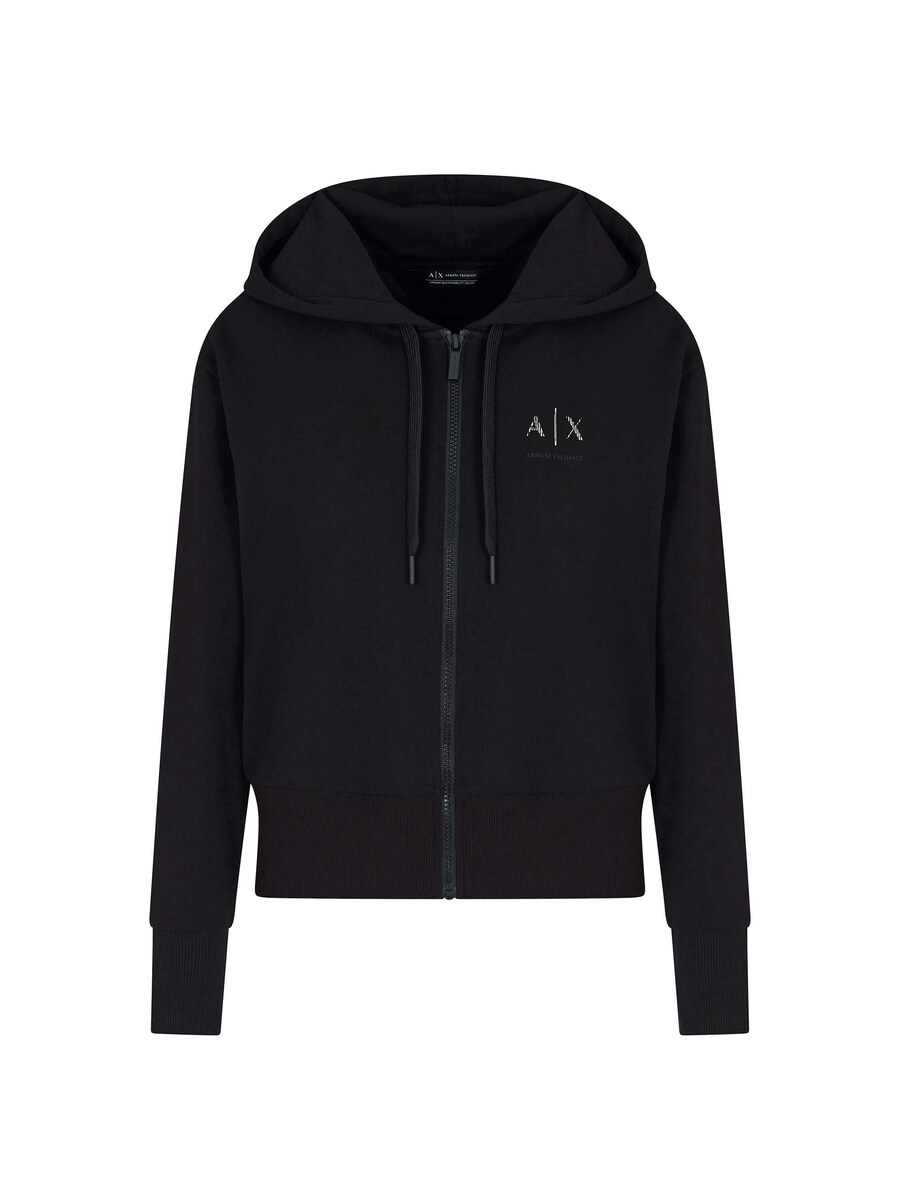 

Толстовка с капюшоном на молнии ARMANI EXCHANGE, черный