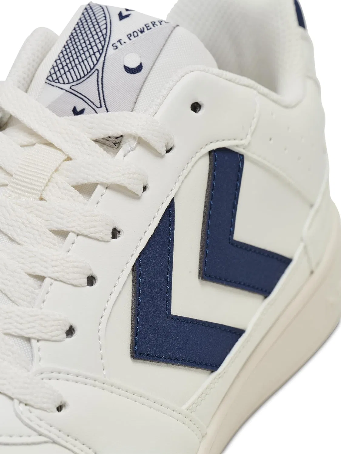 Кроссовки Hummel Laces Trainers Low St. Power, взрослый размер, White Navy — фото 3