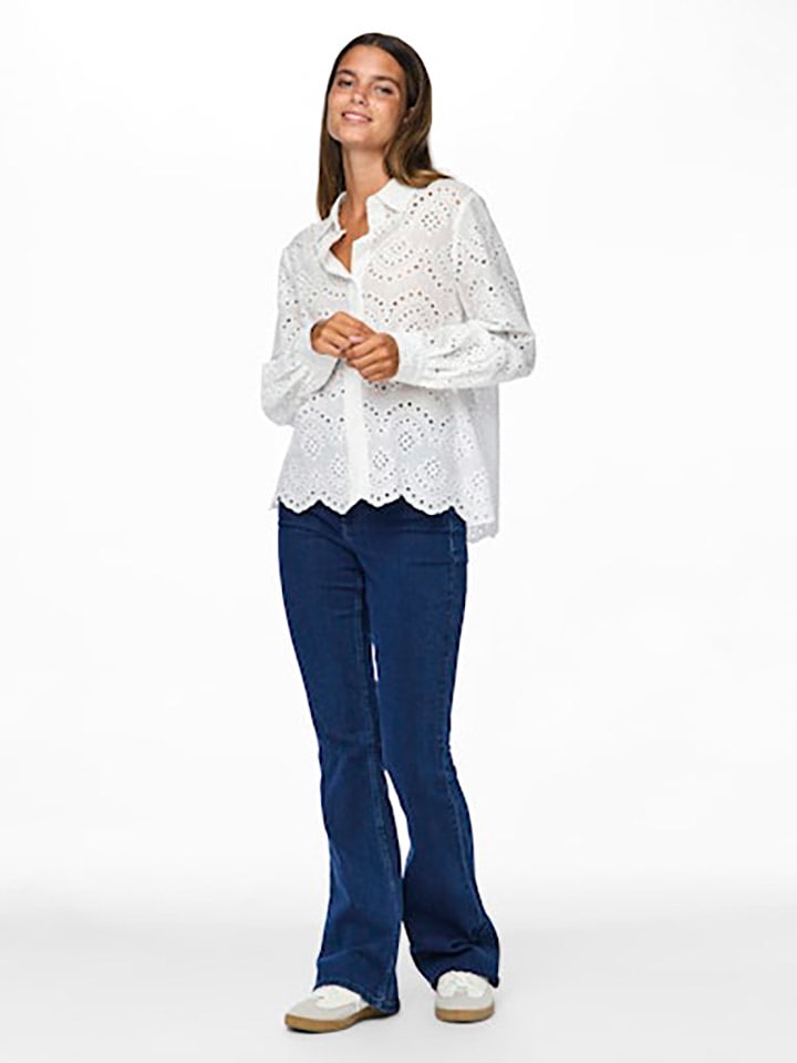 

Pieces Блузка «Vilde» белого цвета