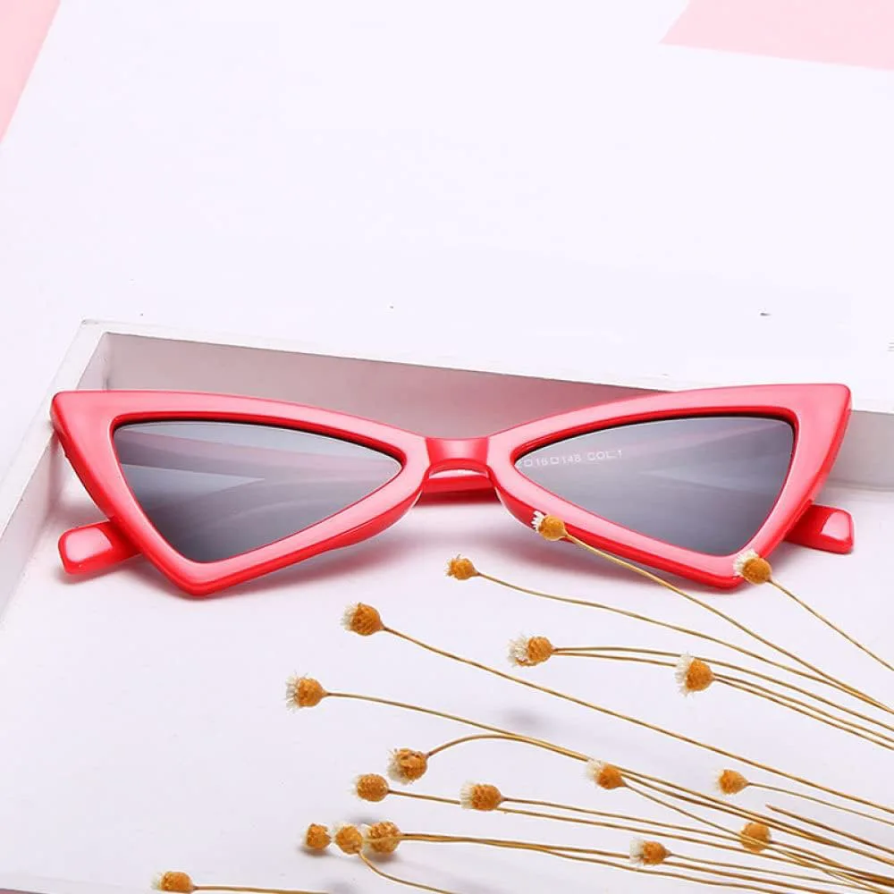 

Солнцезащитные очки-бабочки для женщин, стильные, в маленькой оправе, «кошачий глаз», винтажные, черные, треугольные, с защитой от УФ-излучения UV400 LANGSER, 1