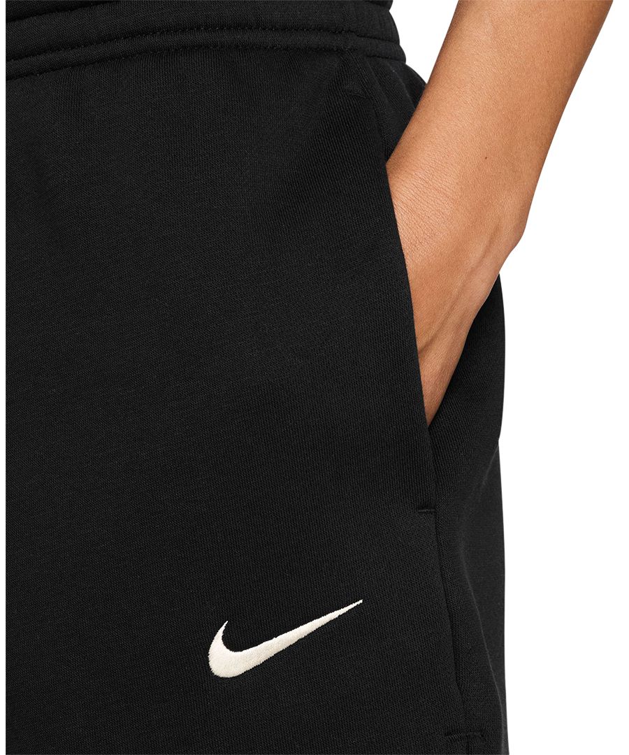 Женские спортивные шорты Phoenix Fleece средней посадки, 4 дюйма Nike, Black/sail — фото 4