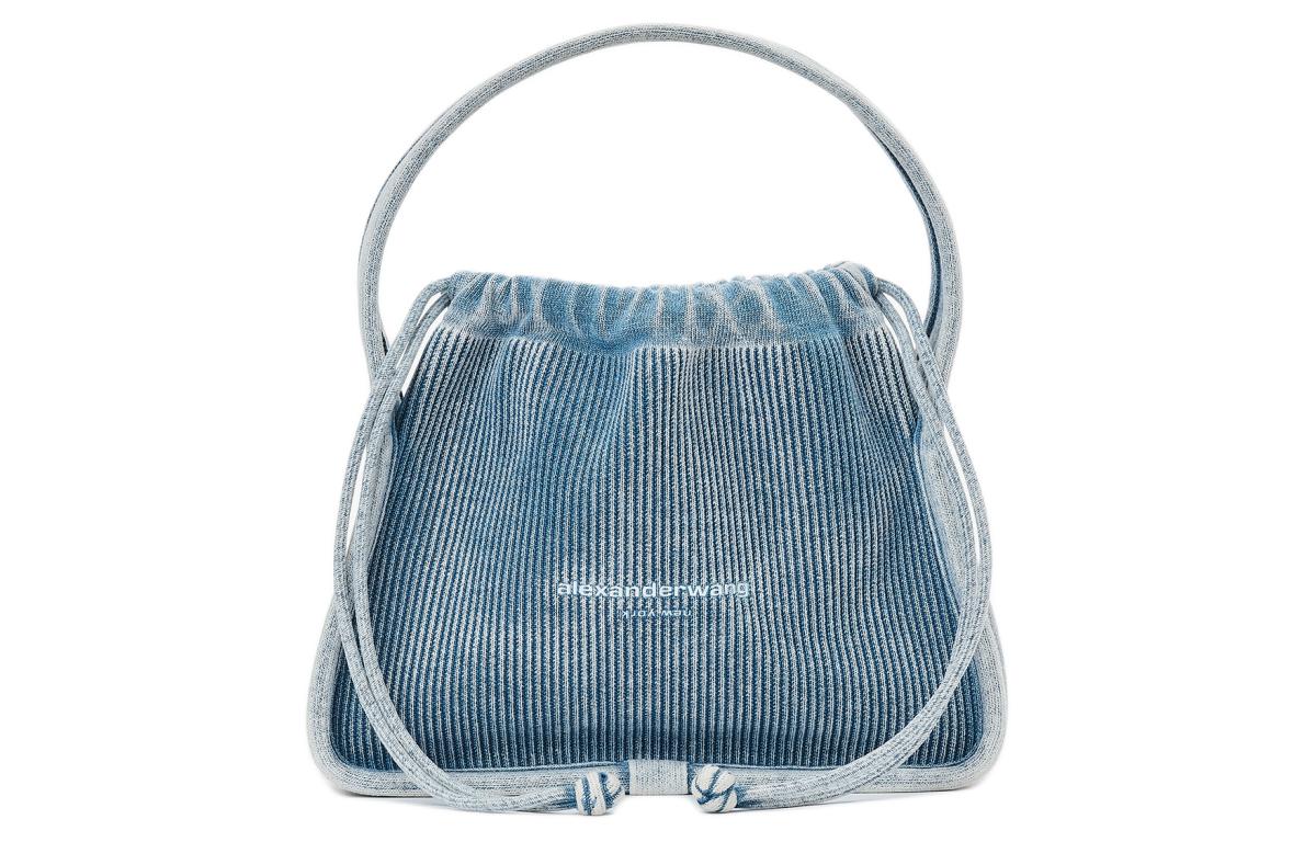 

Alexander Wang Райан Коттон с маленькой женской синей сумкой через плечо из нейлона