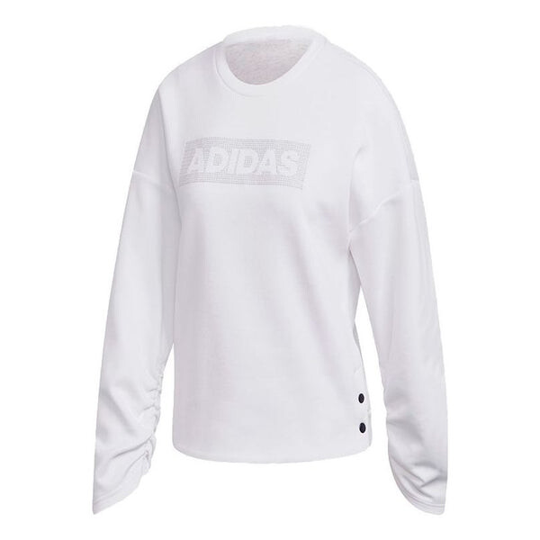 

Толстовка с капюшоном Crew DK Emby свободный спортивный свитер Adidas, белый