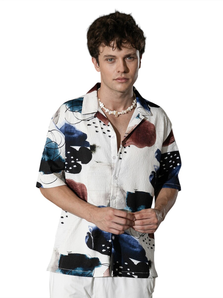 

Рубашка на пуговицах классического кроя Campus Sutra Jimena, белый