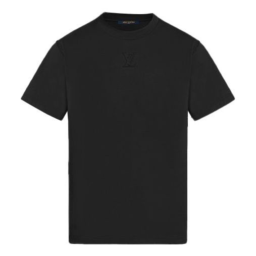 

Футболка men's logo solid color short sleeve black t-shirt Louis Vuitton, черный