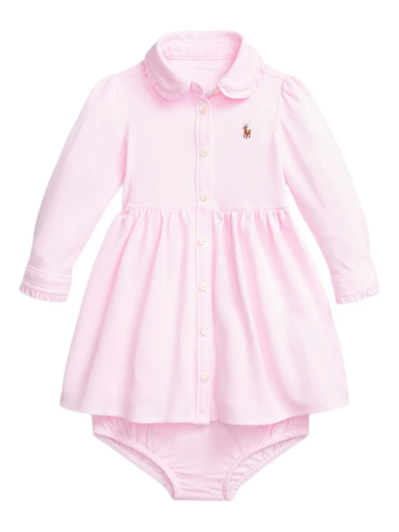 

POLO RALPH LAUREN KIDS платье с воротником поло из ткани пике